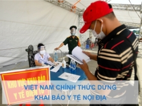 Việt Nam chính thức dừng khai báo y tế nội địa