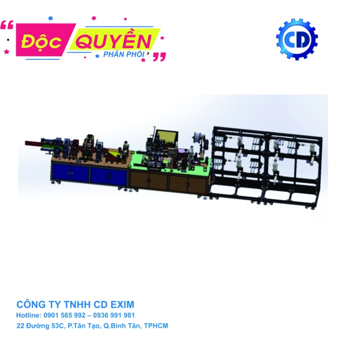 Dây chuyền sản xuất khẩu trang KN95 quai đeo dài