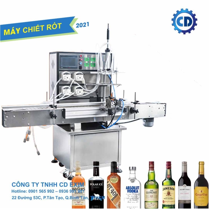 Máy chiết rót rượu tự động